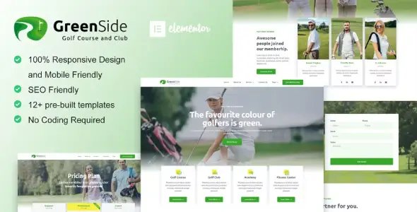 Greenside – Golf Club & Academy Elementor Template Kit